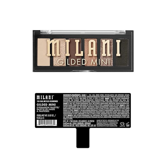 Milani Gilded Mini Eyeshadow Palette with 6 Matte & Shimmer Hues - Call Me Old-Fashioned
