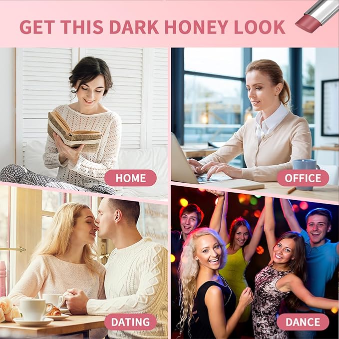 Honey Black Lip Balm, Lip Tinted, Moisturizing Lip Care for Soft Smooth Lips, Long Lasting Hydration, Natural Ingredients Nourishing Formula for Dry Lips. (1PCS Pink, Large)