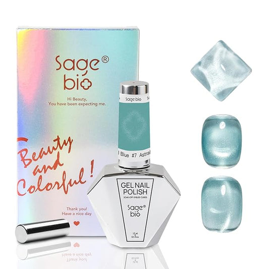 15ml Cat Eye Gel Nail Polish with Magnet Shimmer Glass Bead Effect 15