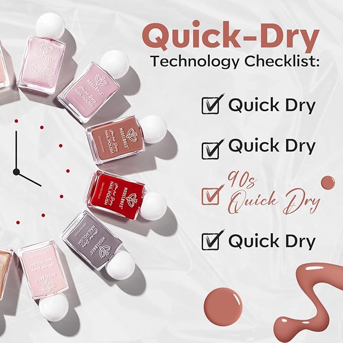 modelones Brown Nail Polish, Neutral Dark Nude 15 ml Quick Dry Nail Lacquer Strengthener Chip Resistant Long Last Shine Fingernail Toe Nail Art DIY Home Travel Manicure Gift for Women Girls 0.5 Fl Oz