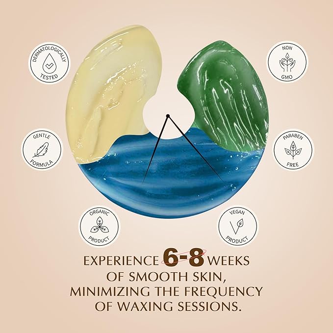 Premium Digital Waxing Kit for Women and Men, Wax Warmer Hair Removal at Home with Wax Beads & Silicone Pot, Target Different Types of Sensitive Skin Brazilian Bikini, Facial, Leg, Full body