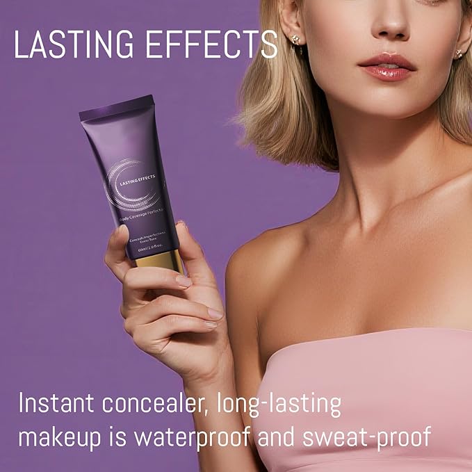 Body Coverage Perfector - Waterproof Leg & Body Makeup, Tattoo Cover Up, Natural Radiance, Sweatproof & Transfer-Resistant (01)