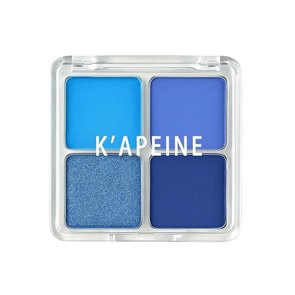 K'APEINE Eyeshadow Quad, Matte Blue Eyeshadow Palette 4-Color Highly Pigmented Long-Lasting Eyeshadows Makeup Palette for Women Girls Party,Music Festival, Stage Performance,Appointment