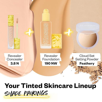 Kosas Revealer Concealer - Medium Coverage Makeup with Hyaluronic Acid, Conceals Dark Circles Under Eyes, Dark Spots and Blemishes + Brightens, Hydrates, Long-Lasting & Vegan, (Tone 3.8 N)