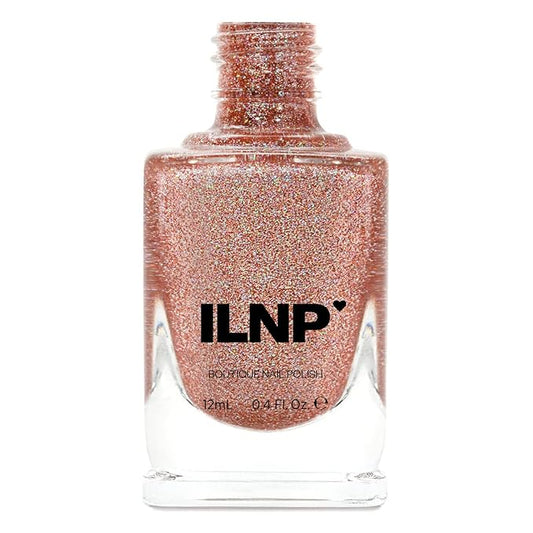 ILNP Caroline - Glistening Rosy Copper Holographic Nail Polish
