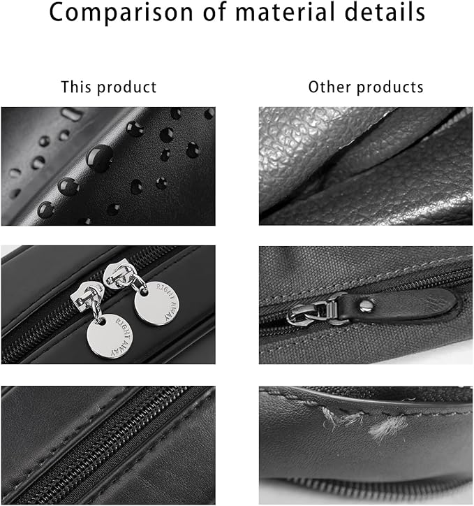RIGHT AWAY Small Makeup Bag for Purse,Travel Cosmetic Bag Organizer for Women,Cute Make Up Pouch Waterproof Toiletry Bag with Zipper,Portable Makeup Case Skincare Bag for Travel Accessories(Black)