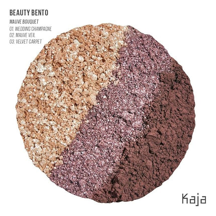 Kaja Eye Bento Collection - Bouncy Eyeshadow Trio | 17 Mauve Bouquet | Mauve Berry Tone | Vegan, Cruelty free
