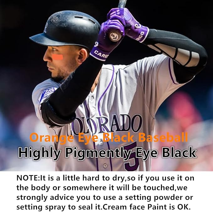 Go Ho Cream-Blendable Orange Face Paint Stick (1.06 Oz),Full Orange Body Paint for Adults Children Halloween Cosplay SFX Makeup,Waterproof Orange Eye Black Stick