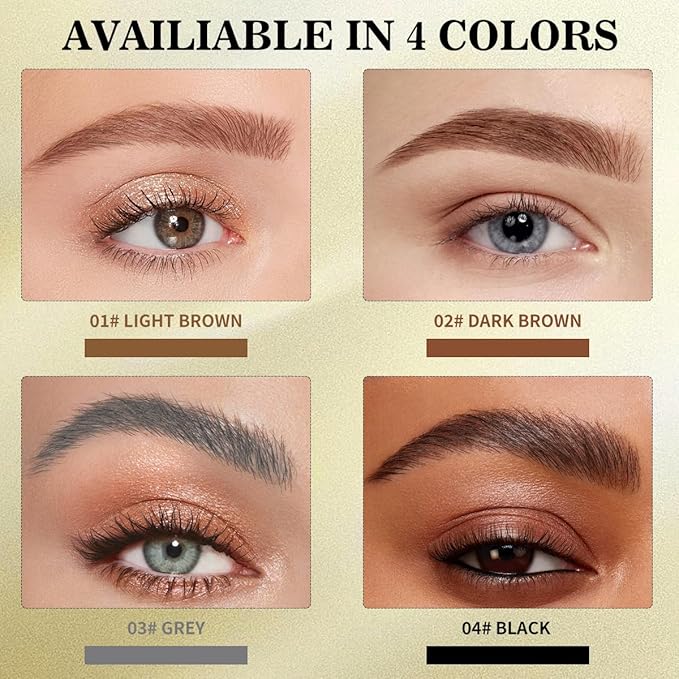 Microblading Eyebrow Pencils For Women,Eyebrow Pen,Brow Pencil,Long Lasting Waterproof And Sweat-Proof,4 Tip Precise Eye Brow Makeup Pen,Create Natural Hair-Like Brows