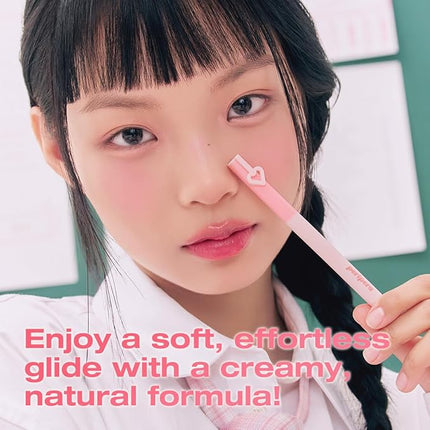 Peripera MOOD IN SHADE EYE STICK, Built-In Applicator (Brush), Smudge-Proof, Easy Application, Creamy Matte Texture Eye Shadow Stick (M02 ROSY NATION)