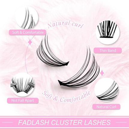 DIY Eyelash Extension Large Tray 10D 20D 30D 40D Cluster Lashes Mixed Tray Natural Long Mink Individual Lashes Reusable False Eyelashes Extension (20D-0.07-C, 8-16mm)