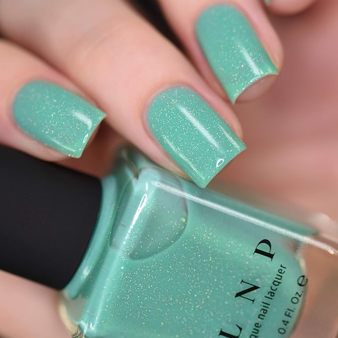 ILNP Riding Waves - Vivid Mint Holographic Nail Polish