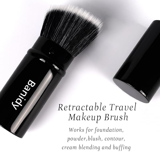 Makeup Brush, Banidy Retractable Kabuki Brush Foundation Brush for Powder Blush, Bronzer, Buffing, Liquid, Cream