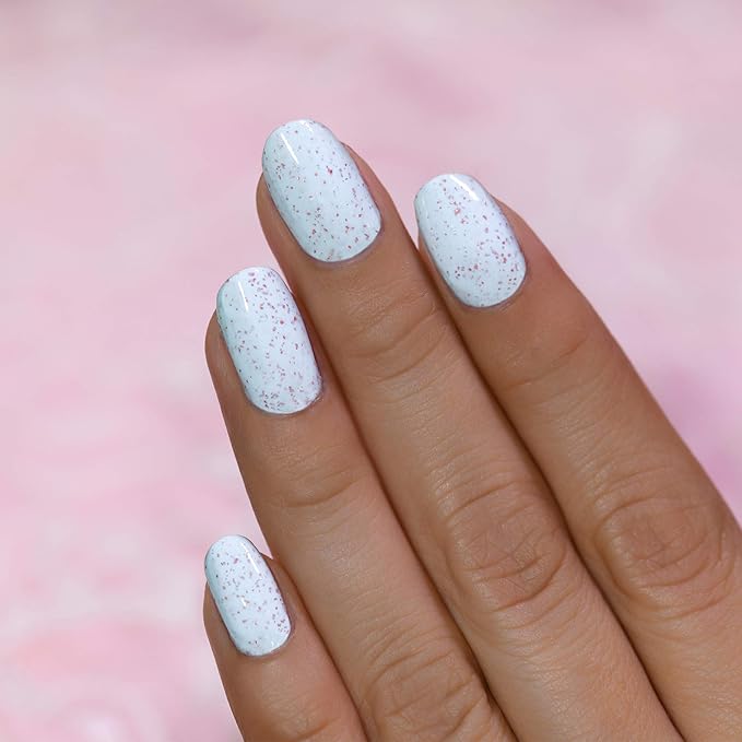 ILNP Clarise - Pastel Baby Blue Speckled Nail Polish