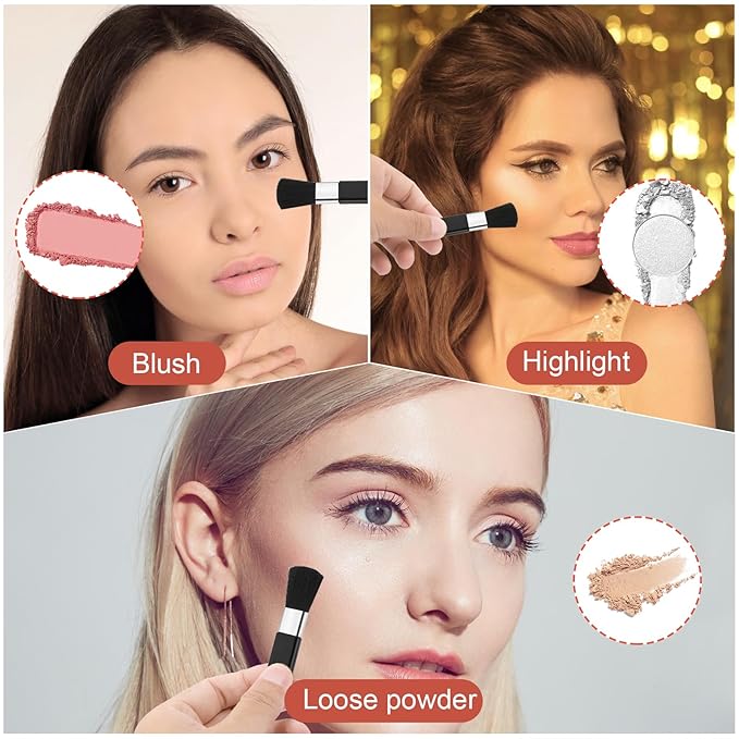 30Pcs Disposable Cosmetic Brushes Mini Makeup Brush Small Blush Brushes for Makeup Portable Powder Brush for Loose Powder Foundation Brush Beauty Tool for Mixing Liquid, Cream or Powder Cosmetics