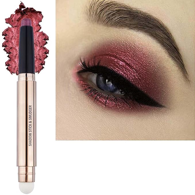 Red Eyeshadow Stick Eyeliner pencil For Eye Makeup Cream Shimmer Smooth Glitter Dark Light Matte Single Crayon Primer Palette Hypoallergenic Natural Waterproof Long Lasting Eyeshadow 09