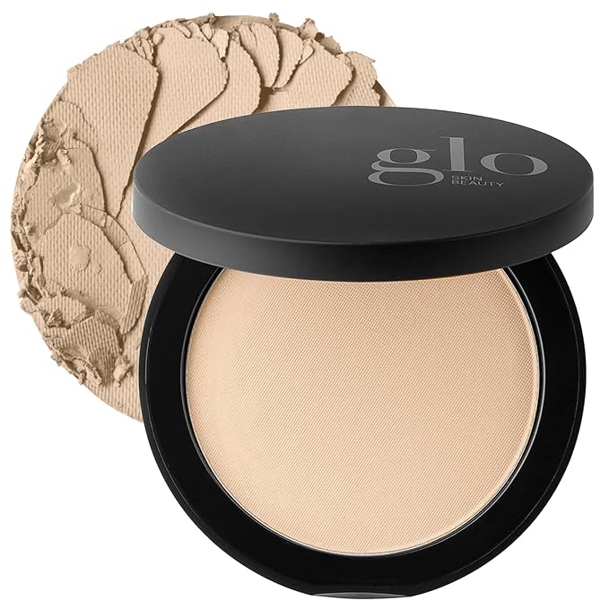 Glo Skin Beauty Pressed Base Powder Foundation Makeup (Natural Fair) - Flawless Coverage for a Radiant Natural, Second-Skin Finish