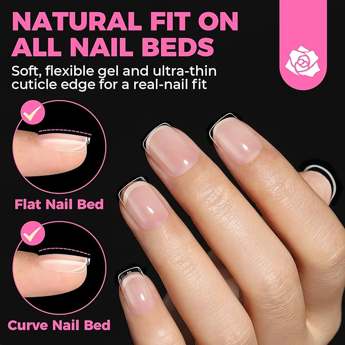 UNA GELLA Extra Short Nail Tips: 504pcs Square Fake Nails Pre-shape XS Short Square Press on Nails Gel Tips Full Cover Acrylic Nails False Nails for DIY Salon 12 Sizes