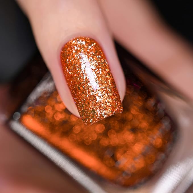 ILNP Trick or Treat - Vivid Orange Holographic Ultra Metallic Nail Polish