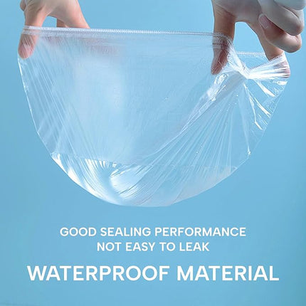 YIZIJIZI 100PCS Disposable Shower Caps, Large Thick Clear Waterproof Shower Cap for Women, large Size 20.5", Home Use, Spa, Hotel and Hair Salon, Clear Shower Caps for Travel