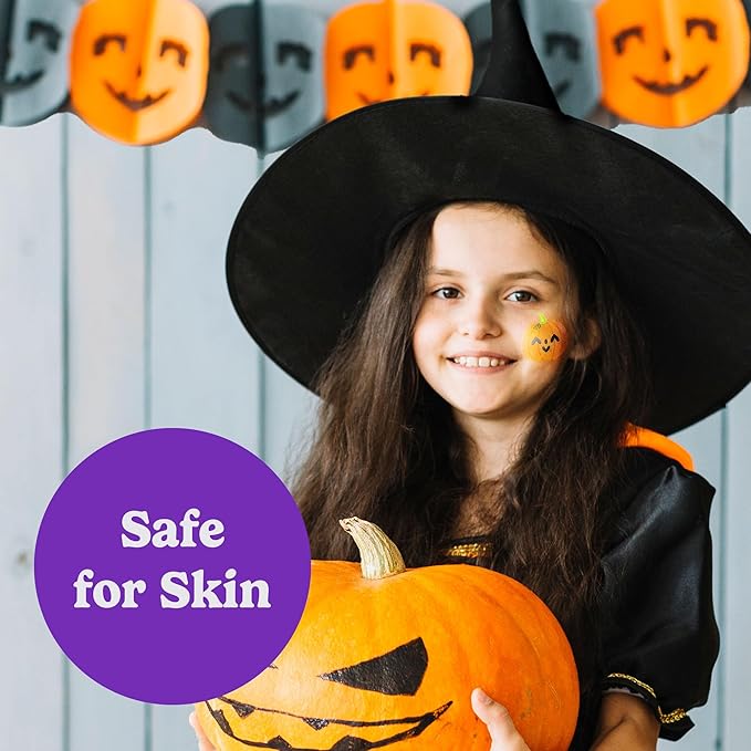 HOUSE OF PARTY Halloween Tattoos - 56 Pcs Hocus Pocus Stickers, Bat Tattoo, Skull Stickers, Witch Tattoo, Spider Webs - Fun for Kids and Adults - Ideal for Party Supplies