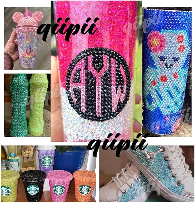 6 Bags Colorful Rose & Pink Series Resin Rhinestones for Bedazzling Crafting 3mm 4mm 5mm Mix Flatback Stones Gems Diamonds for Nails Face Eyes Makeup DIY Crafts Tumblers Bottles Clothes Shoes