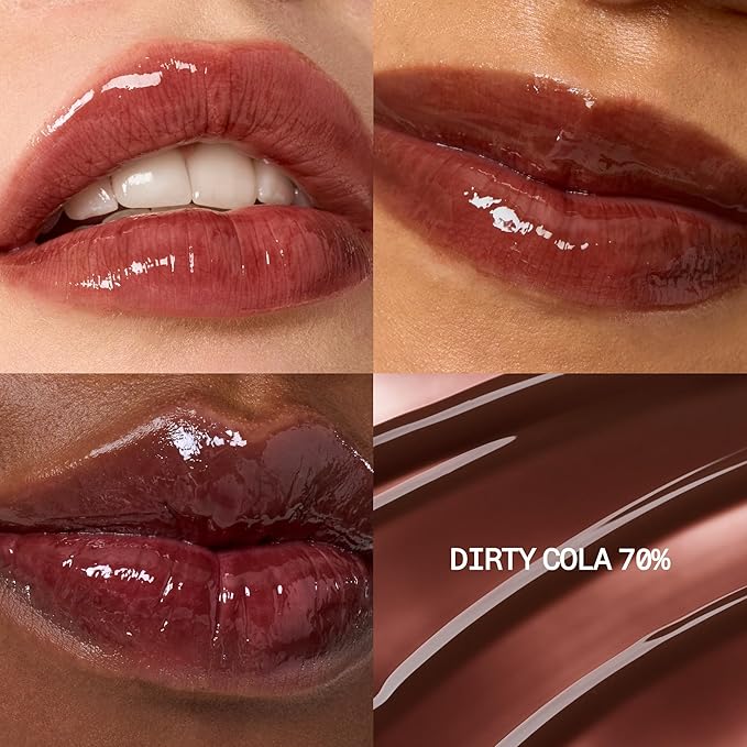 3D Voluming Gloss 70% (Rich) | High Shine, Non-Sticky Lip Gloss for Makeup | Long-Lasting, Moisturizing Gel Formula – Dirty Cola 70% | 30% & 70% Pigment Options | 5.3g
