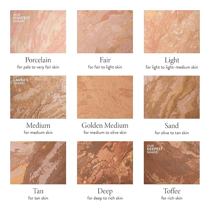 LAURA GELLER NEW YORK Award-Winning Baked Balance-n-Brighten Color Correcting Powder Foundation - Medium - Buildable Light to Medium Coverage - Demi-Matte Natural Finish