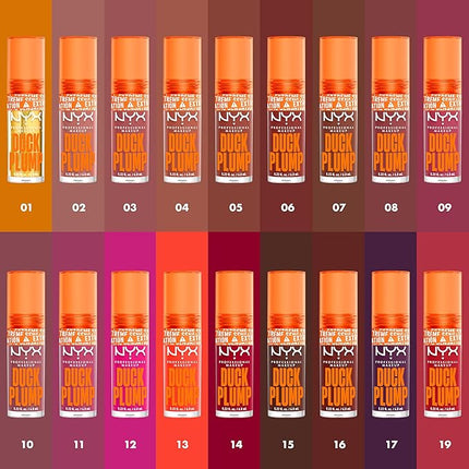 NYX PROFESSIONAL MAKEUP Duck Plump High Pigment Plumping Lip Gloss with Spicy Ginger, Vegan Lip Makeup - Lilac On Lock (Pinky Lilac)