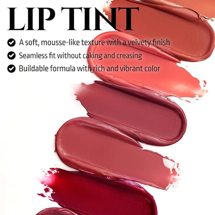 HEVVYMAKEUP Blurring Effect Lip Tint - Airy Velvet Matte Lips - Vegan, Longwear, Vibrant, Buildable Creamy Soft Texture - Korean Lip Makeup, Sweet Rosy, 0.13 fl.oz.