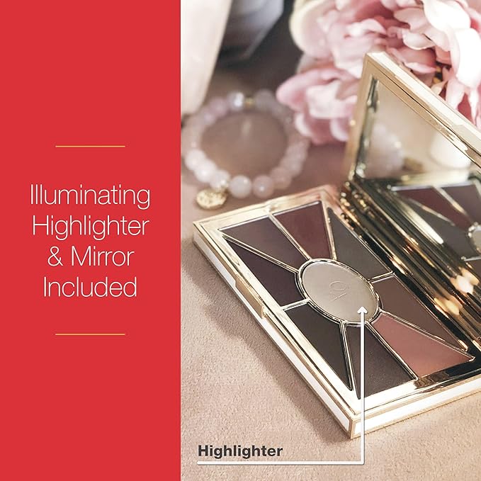 Mirabella Eye Love You Neutral Shimmer Eyeshadow Palette - Makeup Palette w/Ultra Pigmented Pressed Powders, Creamy Matte & Shimmer Cool Toned Eyeshadow Palette - Seduction