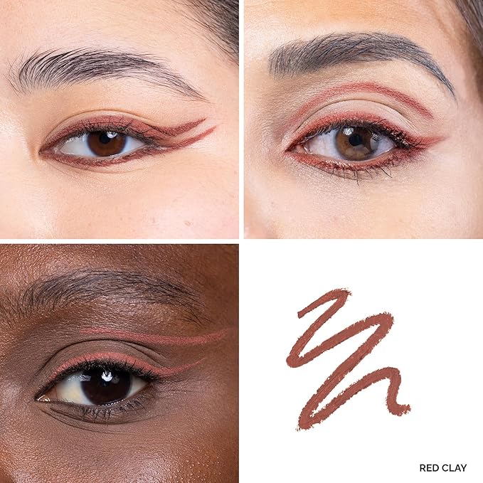 OFIR Waterproof Eye Pencil | Vegan, Cruelty-Free & Smudge-Proof | Creamy Gel Formula for Smooth Application | Long-Lasting, Full-Coverage, Precise Eyeliner Pencil (Red Clay - Deep Earthy Red)