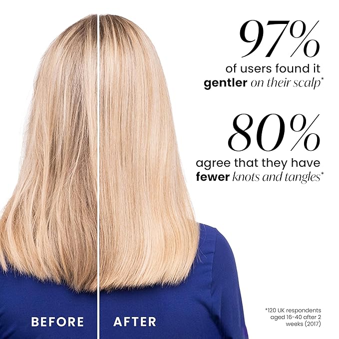 Tangle Teezer Ultimate Detangler Brush for Wet & Dry Hair, Eliminates Knots & Reduces Breakage for All Hair Types, Liquorice Black