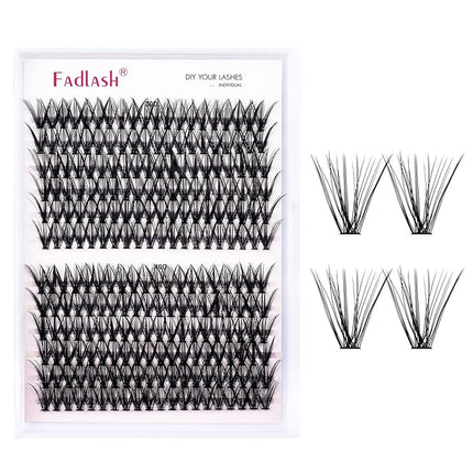 Individual Lashes 240pcs Cluster Lashes 30D+40D DIY Eyelash Extension D Curl 0.07 Natural Individual Lash Extensions False Eyelashes at Home (30D+40D-0.07D, 14mm)