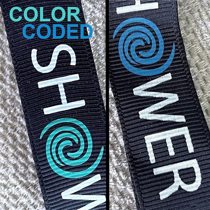 SHOWER BOUQUET Loofah-Charcoal Bath-Sponge XL-4-Pack-Blue-Green // Extra Large 75g Soft Mesh Color & Black Lufa Loofa Loufa Puff Set/Exfoliating Body Scrubber for Women and Men - Exfoliate & Soothe