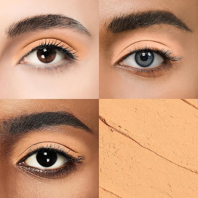 Cream Waterproof Hypoallergenic Eyeshadow Stick, long wear Metallic Glitter Matte Eye Shadow Pencil With Makeup Brush, Eye Brightener, 43 Matte Toffee