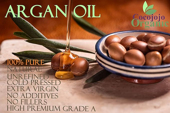 cocojojo Pure Deodorized Argan Oil - All Natural - Moroccan Argan Oil - Filtered to Reduce Smell - Perfect for Skin, Face, Hair, Nails - Reduced Scent - (1 Gallon)