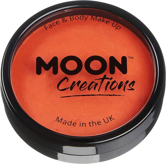 Pro Face & Body Paint Cake Pots Dark Orange - Professional Water Based Face Paint Makeup for Adults, Kids - 1.26oz