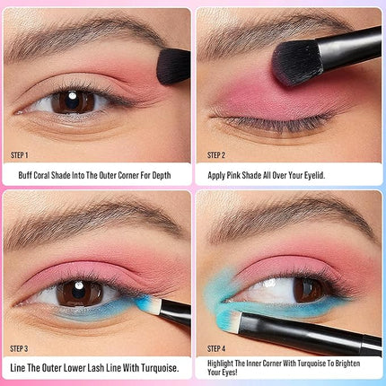 Tintark 30 Colors Makeup Eyeshadow Palette for Beauty & Matte Metallic Shimmer Pearl Glitter Eye Shadow Pallet & Rainbow Colorful Eye Makeup for Girls & Highly Pigment Eyeshadow Cosmetics