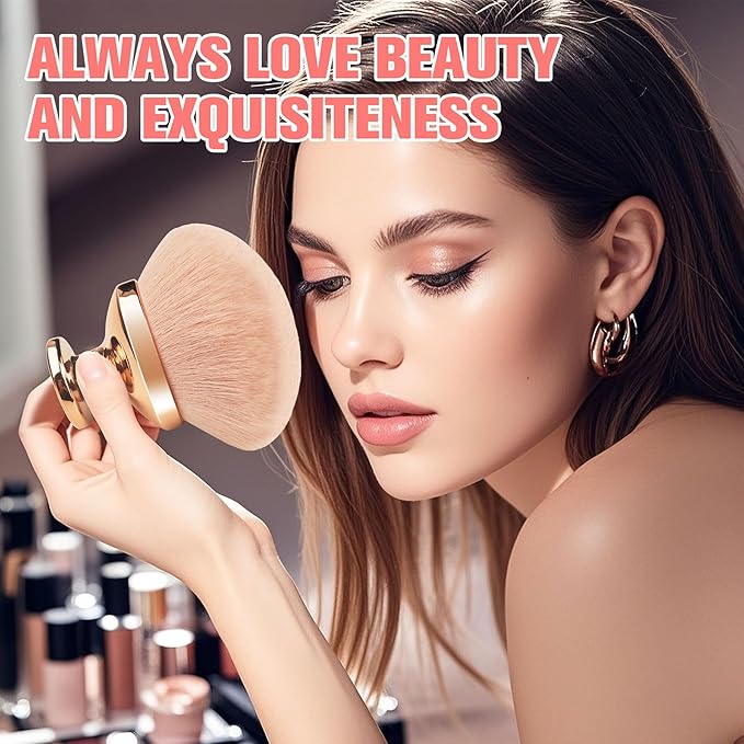 Extra Large Body Makeup Brush For Self Tanner, Leg Makeup &Bronzer Blend,90 mm Wide-headed Kabuki Brush Provides More Even &Pretty Application, Sunscreen Face& Back Makeup Brush, Wet&Dry