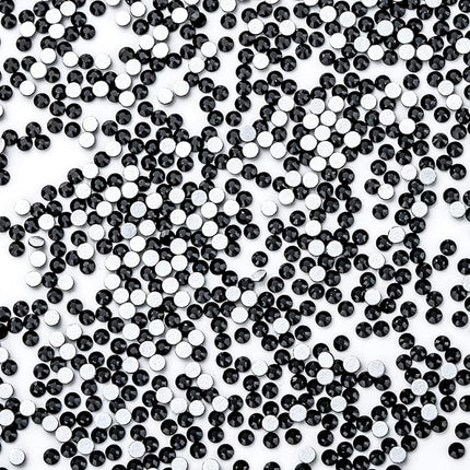 1440Pcs Black Crystal Rhinestones,Glass Flatback Rhinestones Gemstones Small for Nail Face Makeup Art Crafts Clothes Decoration - (SS4,1.6mm,Black)