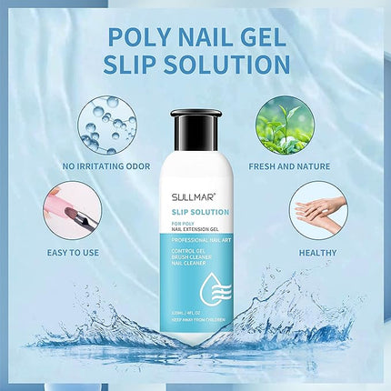 120ml 4FL.OZ Slip Solution for Poly Nail Gel Extension Nail Liquid Slip Solution and False Nail Gel Cleanser