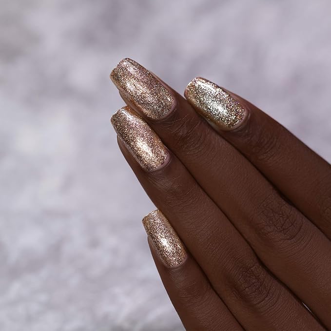 ILNP Mirage - Brilliant Gold Holographic Ultra Metallic Nail Polish