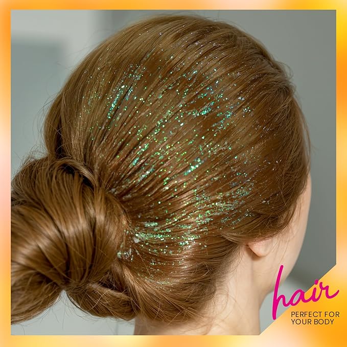 Teenitor Body Glitter, Face Glitter, Hair Glitter Gel, Holographic White Glitter for Face Body Makeup