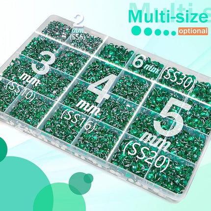 qiipii Jade Green Crystal Resin Rhinestones w B7000 Glue for Bedazzling Crafting 2mm-6mm Flatback Stones Diamonds Crystals Gems Bedazzler Kit for Nails Face Eyes Makeup Tumblers Bottles Crafts Shoes