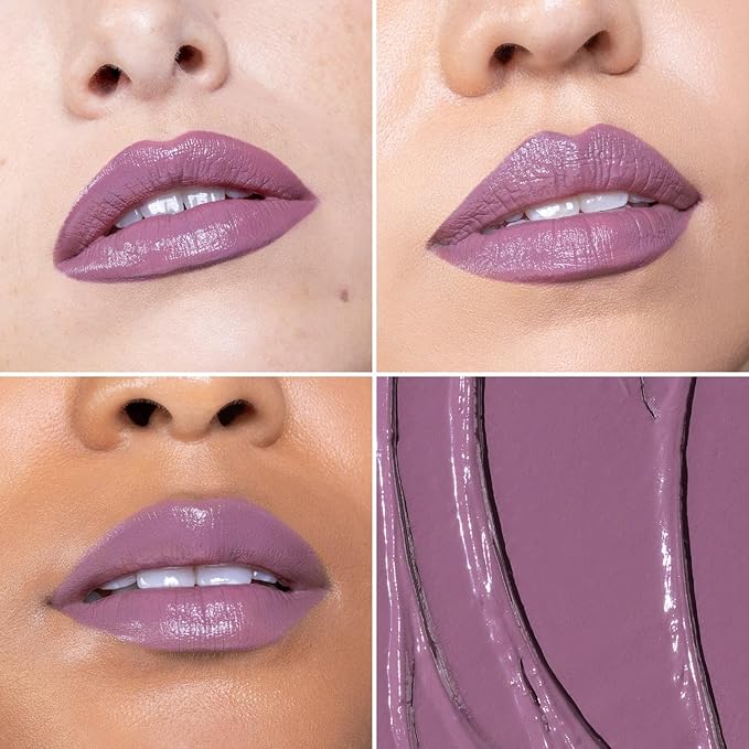 OFIR Lip Rouge Satin Hydrating Lipstick | Full Coverage Cream Lipstick for Long Wear Comfort | Lightweight Lip Satin Finish with Shea Butter| Go There! - Muted Purple 0.12 oz