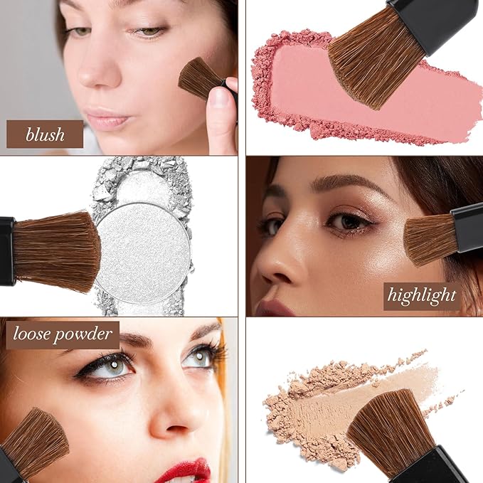 30Pcs Disposable Makeup Brushes Mini Cosmetic Brush Set - Portable Powder Brush for Loose Powder, Foundation, Blush - Beauty Tool for Mixing Liquid, Cream or Cosmetics