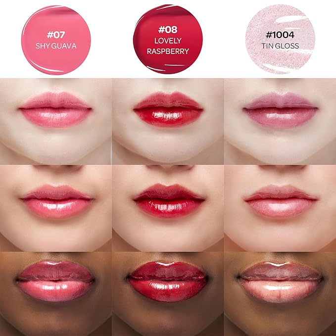 COLORGRAM Fruity Glass Tint 06 Joyful Tomato | | Korean Long Lasting & Waterproof Lip Stain l Glossy Dewy Lip Gloss, Highly Pigmented Bright Red Orange Shade with Glowing effect 0.11 Oz.