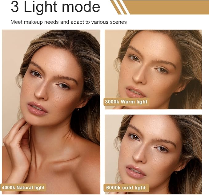 9" Large Black Wall Mount Magnifying Mirror With Light, TUSHENGTU 3000mAh Rechargeable Lighted Makeup Vanity Mirror Wall Mounted Swing Arm,10X/1X Magnifying Vanity Mirror for Bathroom 360°Double Sided