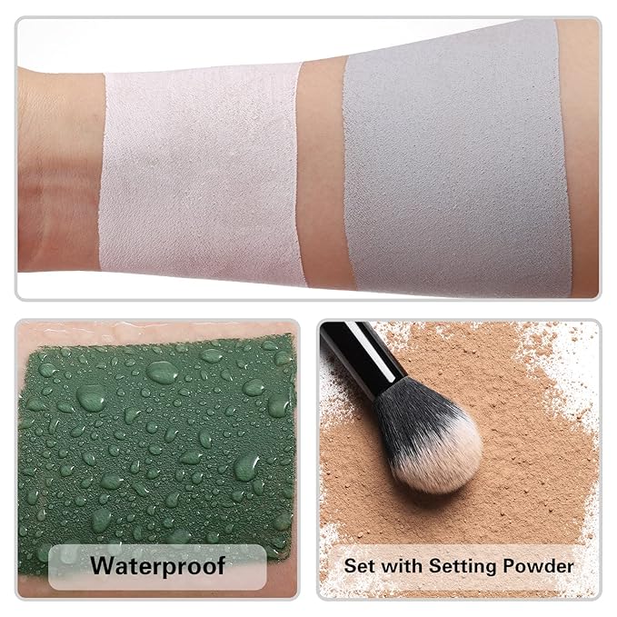 BOBISUKA Light Grey Face Body Paint Stick, Gray Contour Face Paints Sticks, Grayscale Makeup Painting Kit for Halloween Homestuck Raven Cosplay Special Effects Costume SFX Parties Stage